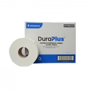 Papier hygiénique jumbo 2 épaisseurs 1000' Dura Plus DP0347
