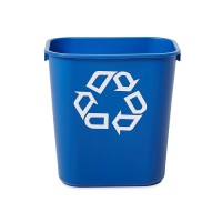 Poubelle de bureau pour recyclage bleue 3gal