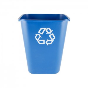 Poubelle de bureau pour recyclage bleu 10gal