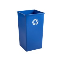 Poubelle Untouchable pour recyclage bleue 50gal