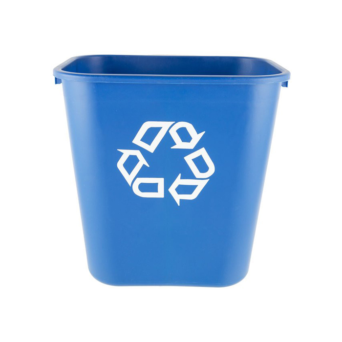 Poubelle de bureau pour recyclage bleu 7gal Rubbermaid FG295673 - RL  Distributeur